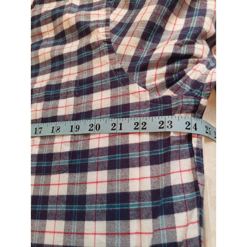 NEW! Brooks Brothers Mens Regent  Blue/White Cotton Flannel Plaid  Large $128 - Picture 4 of 7